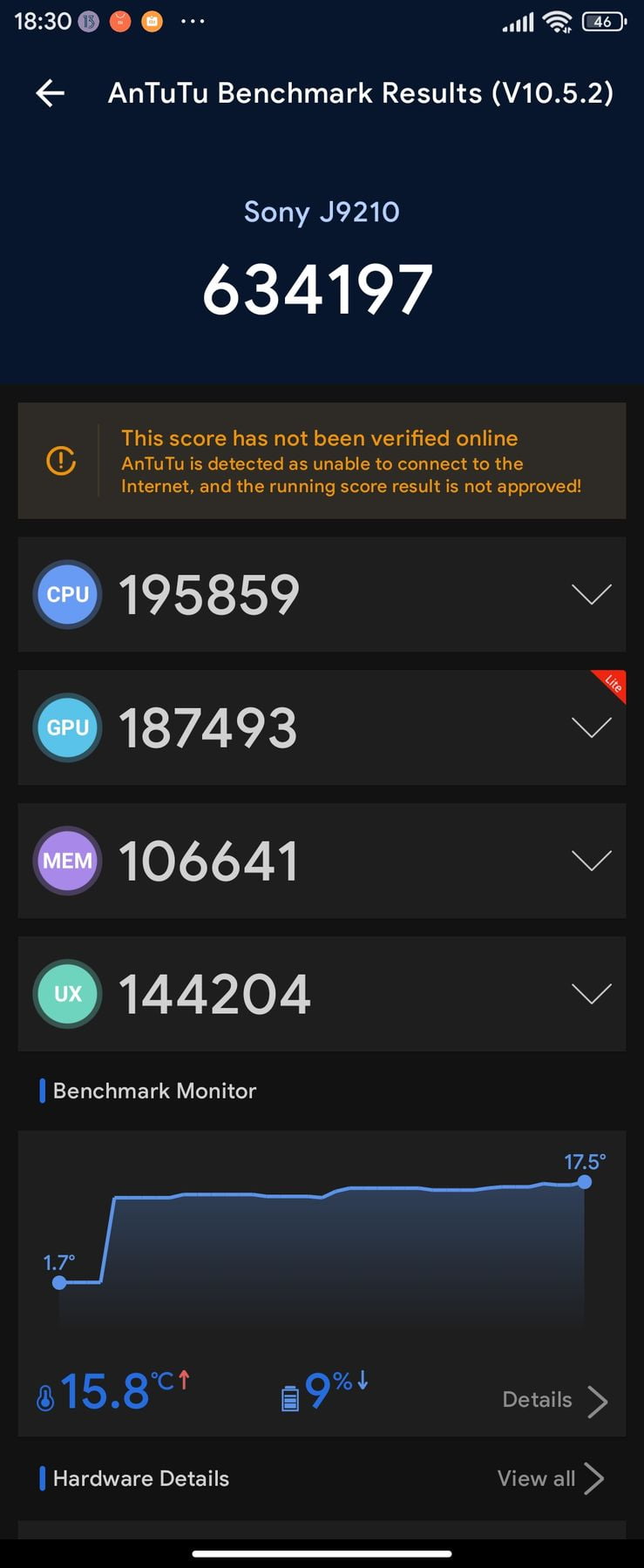 Sony Xperia 5 AnTuTu – 782,567