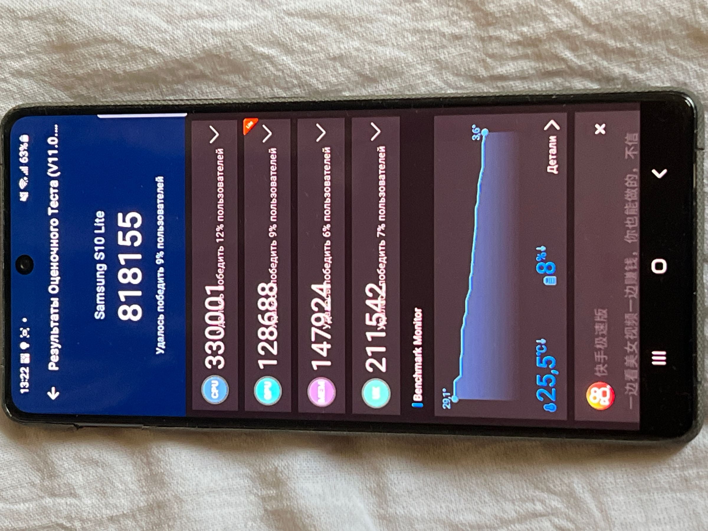 Samsung Galaxy S10 Lite AnTuTu – 818,155