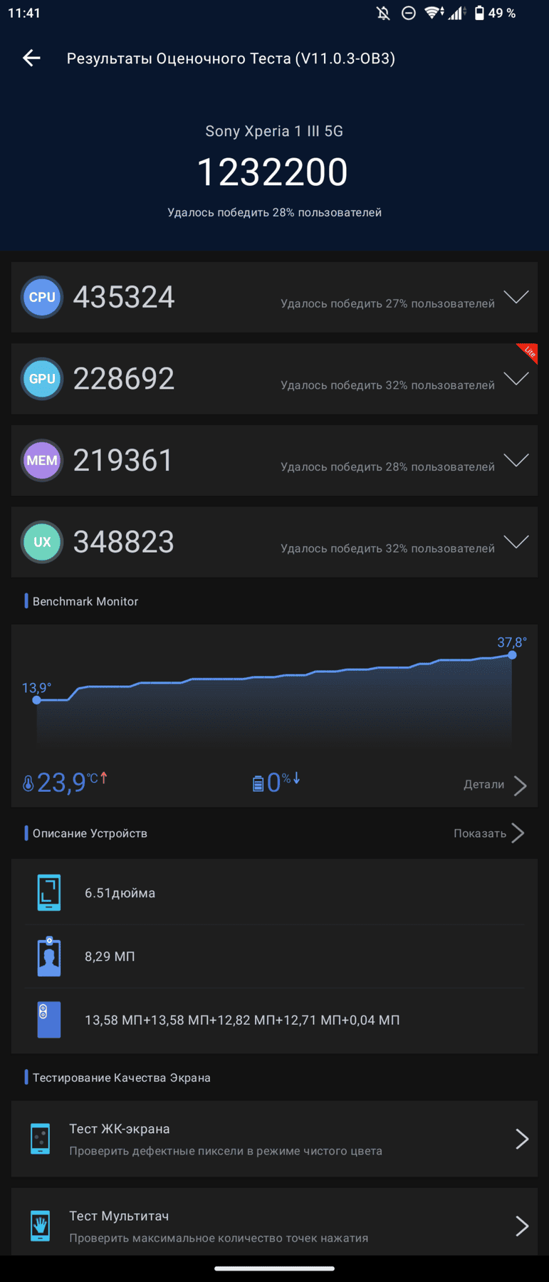 Sony Xperia 1 III AnTuTu – 1,232,200