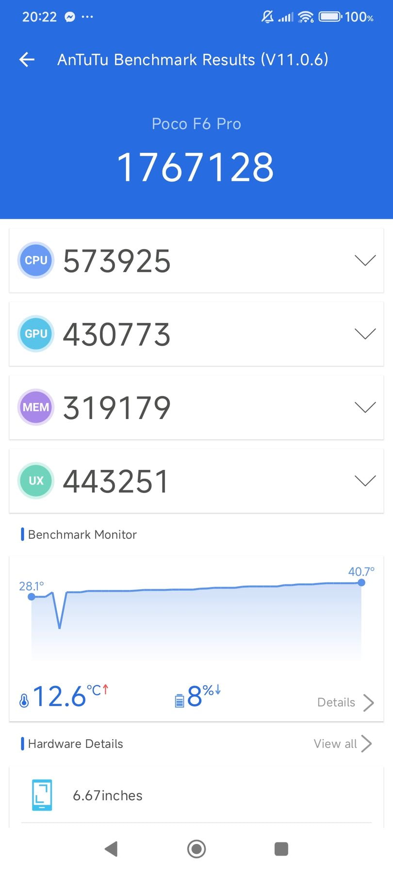 Xiaomi Poco F6 Pro AnTuTu – 1,767,128