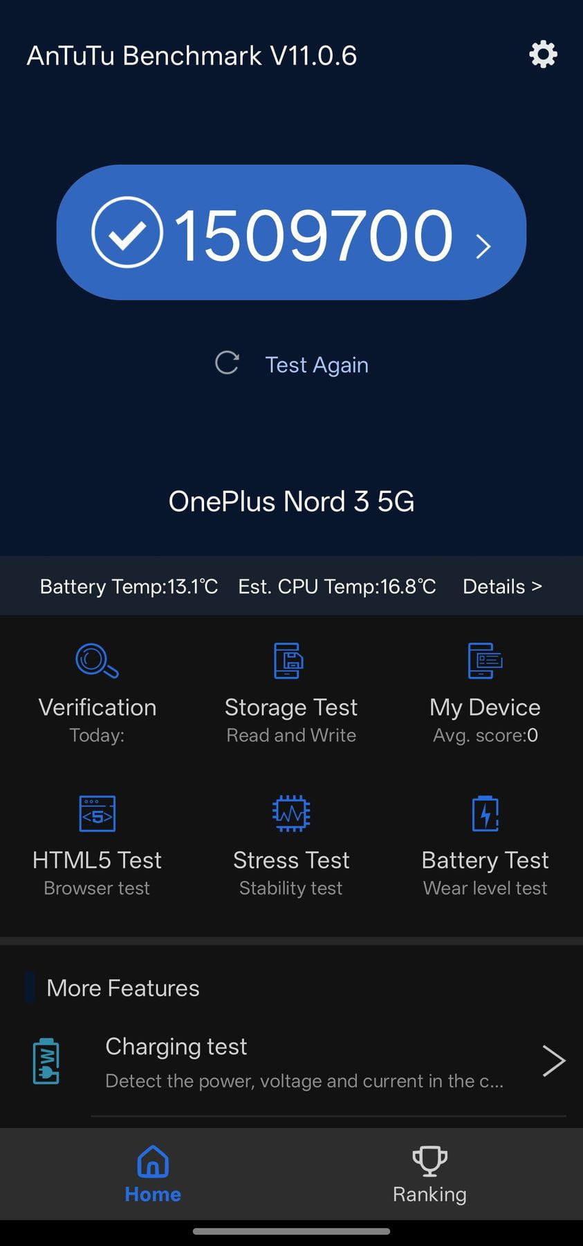 OnePlus Nord 3 AnTuTu – 1,509,700