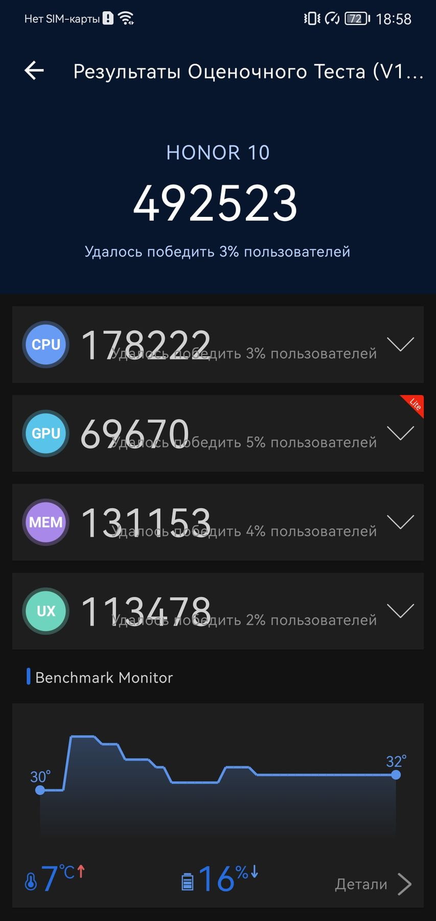 Honor 10 AnTuTu – 492,523