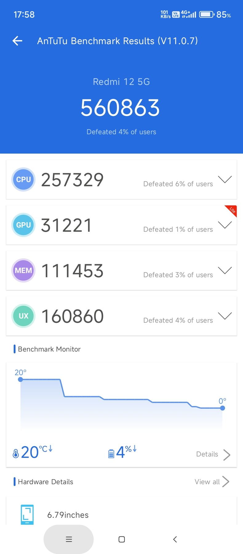 Xiaomi Redmi 12 5G AnTuTu – 560,863
