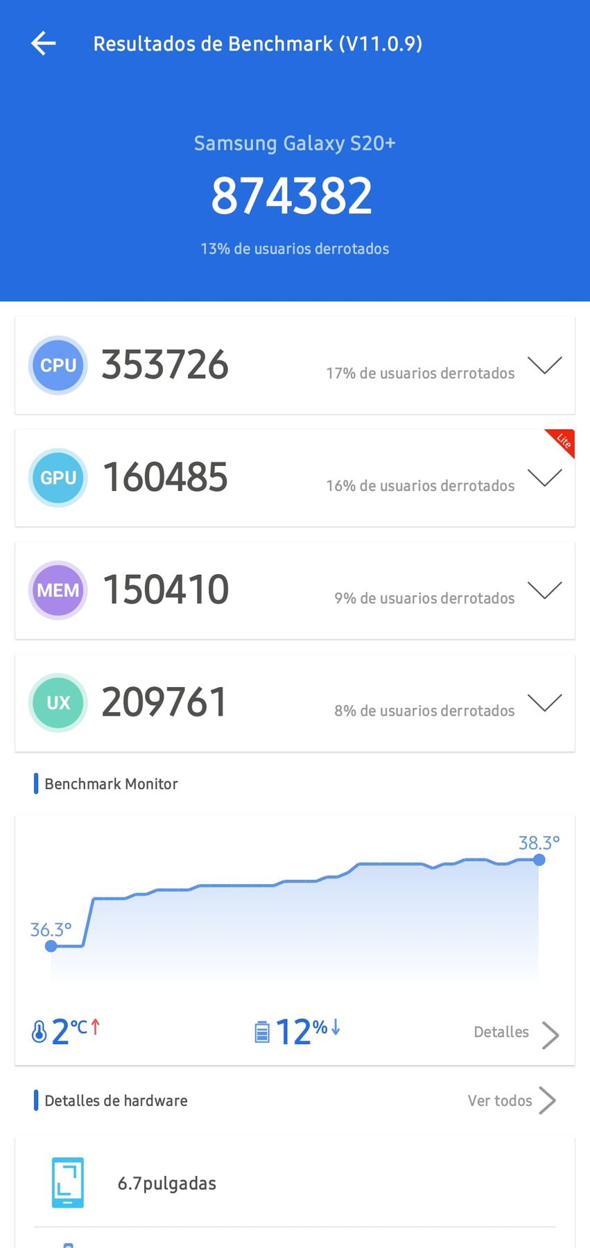 Samsung Galaxy S20 Plus AnTuTu – 874,382