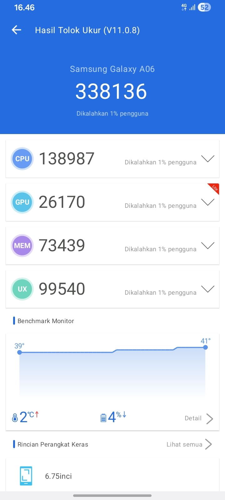 Samsung Galaxy A06 AnTuTu – 338,136