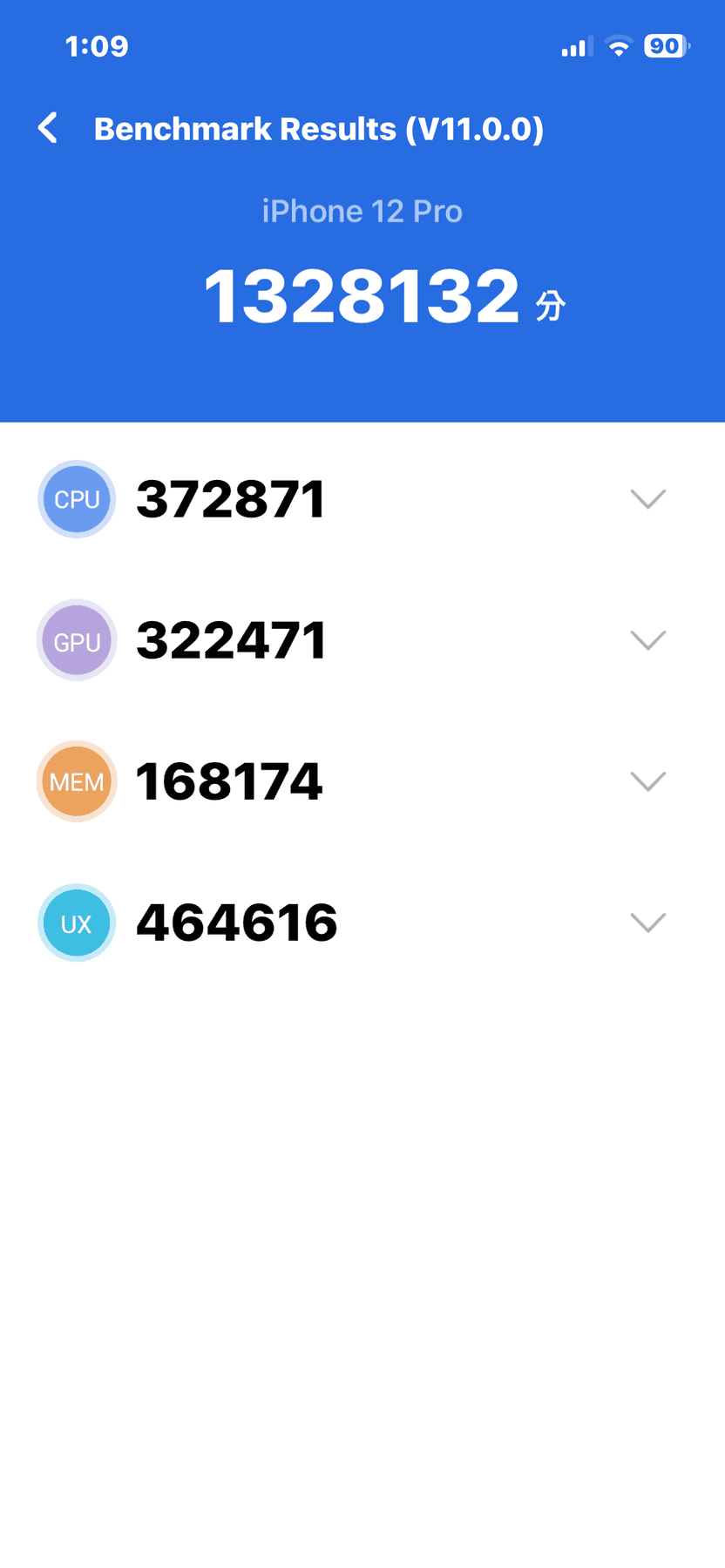 Apple iPhone 12 Pro AnTuTu – 1,328,132