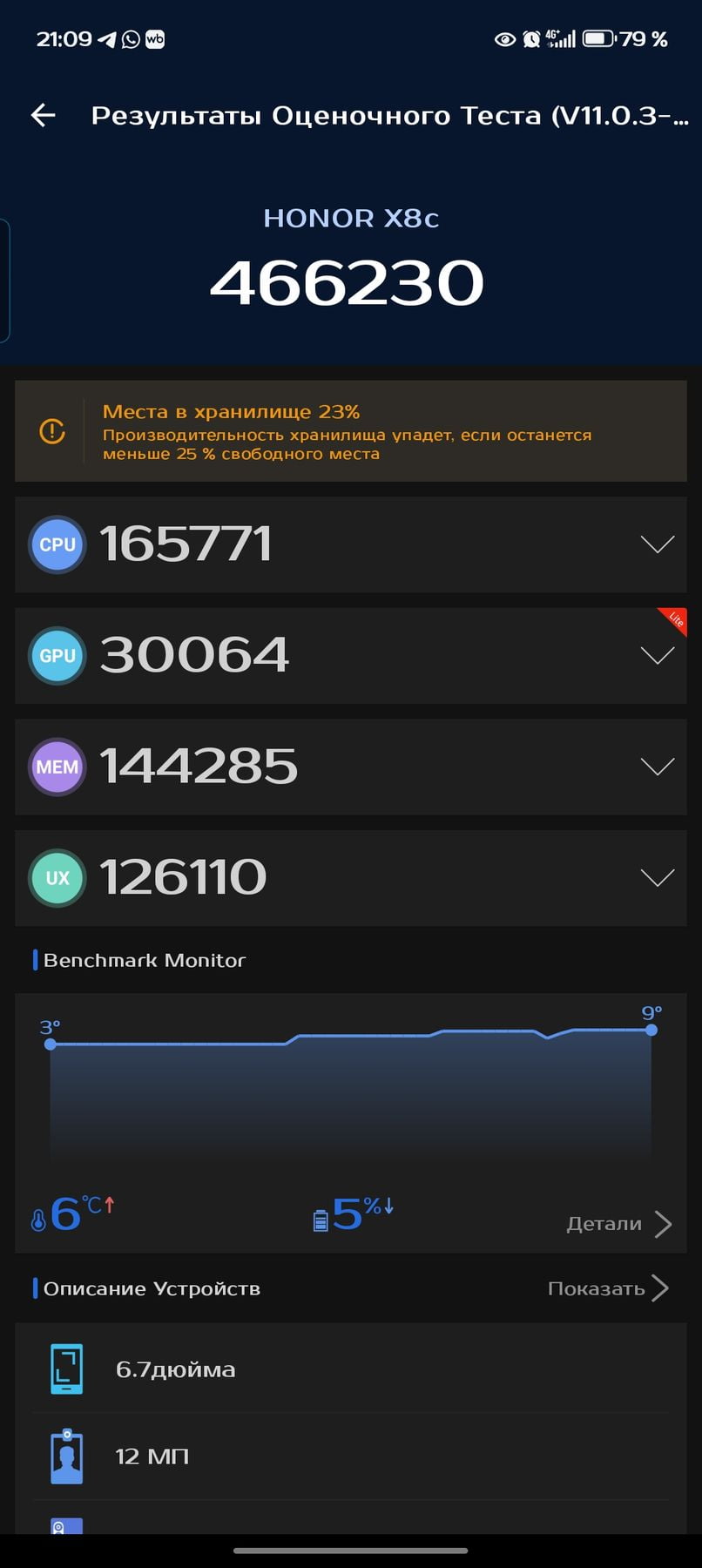 Honor X8c AnTuTu – 466,230