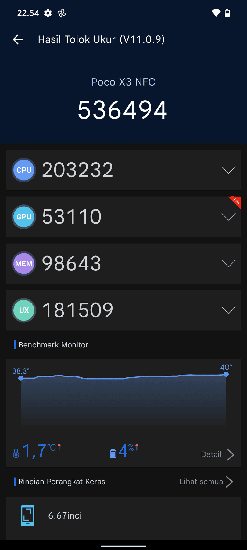 Xiaomi Poco X3 NFC AnTuTu – 536,494