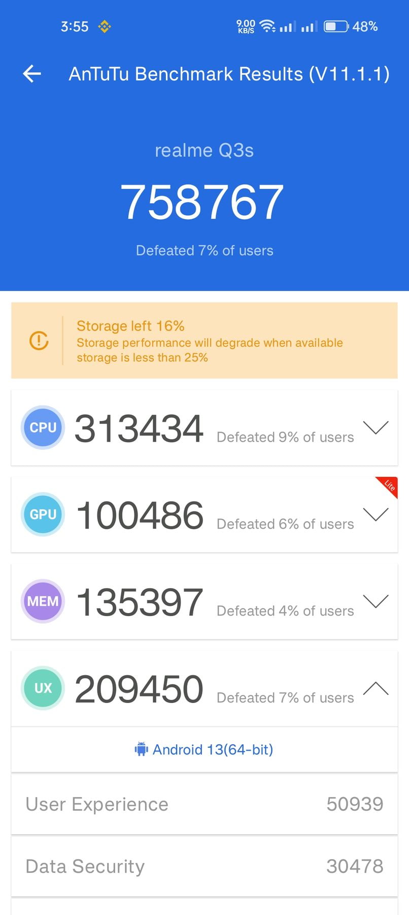 Samsung Galaxy A52s 5G AnTuTu – 758,767
