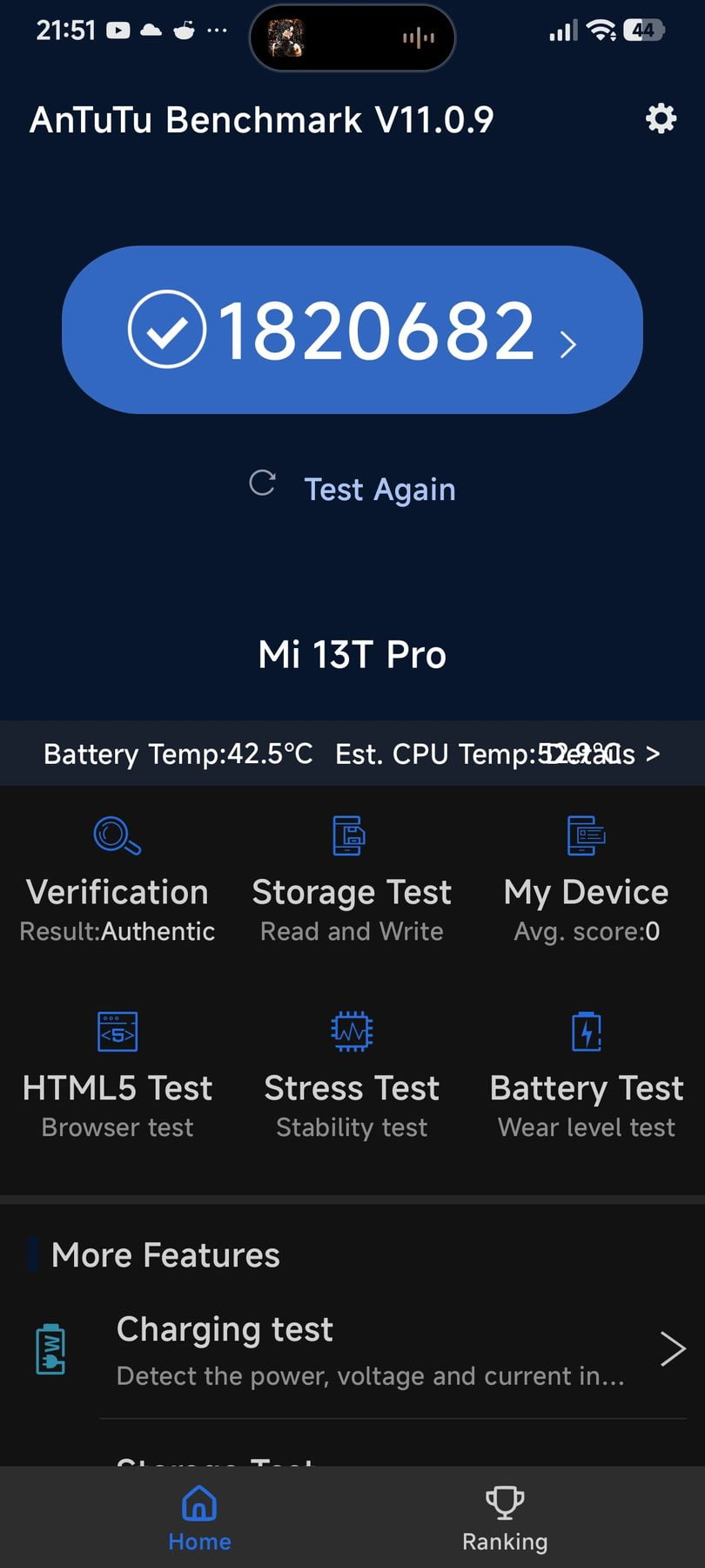 Xiaomi 13T Pro AnTuTu – 1,820,682