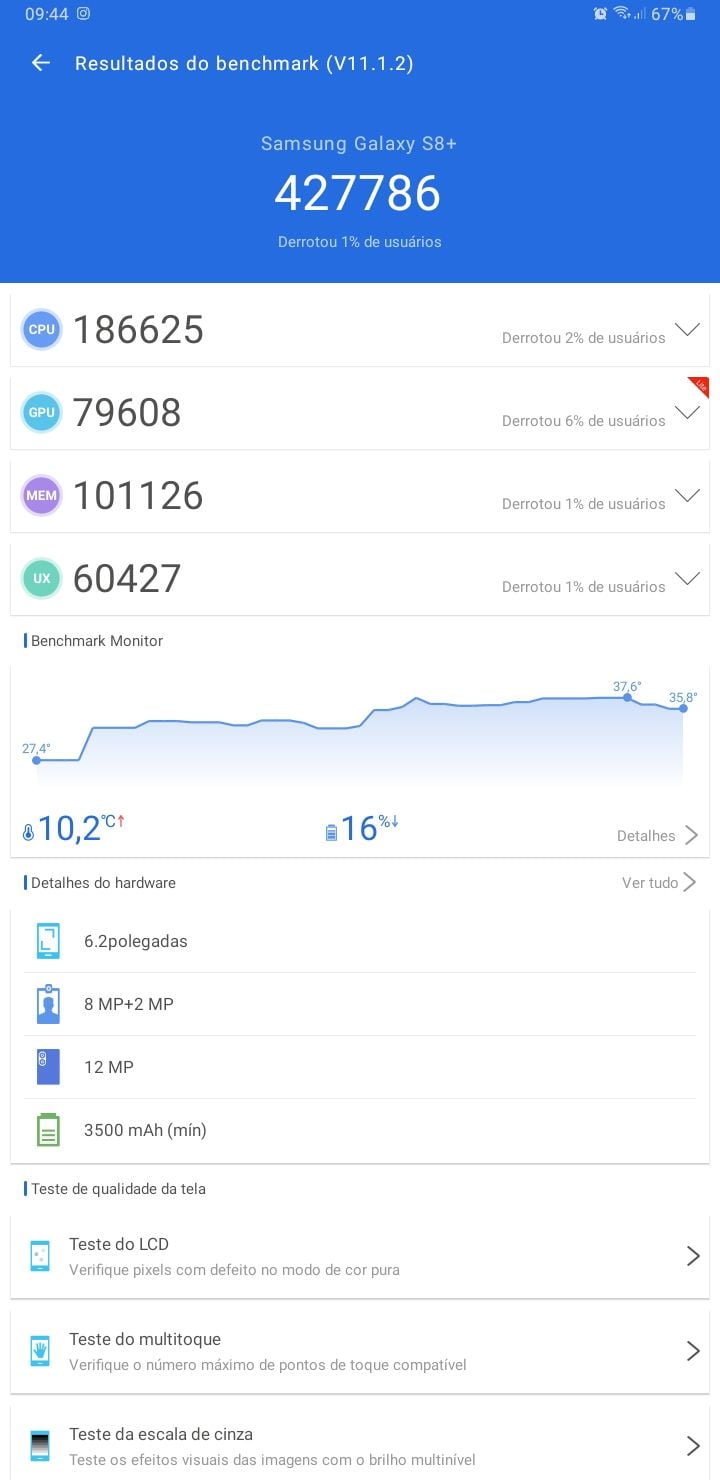 Samsung Galaxy S8 Plus AnTuTu – 427,786