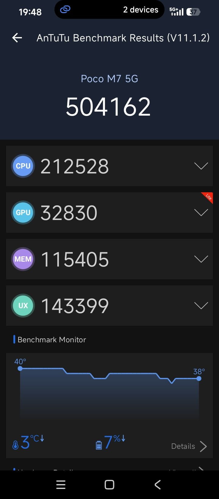 Xiaomi Poco M7 5G AnTuTu – 539,456