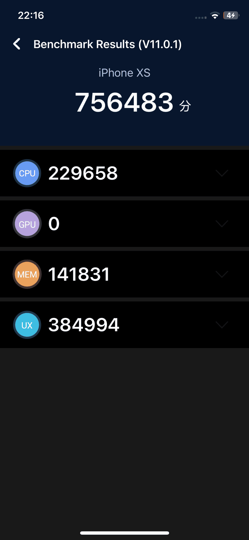 Apple iPhone XS AnTuTu – 756,483