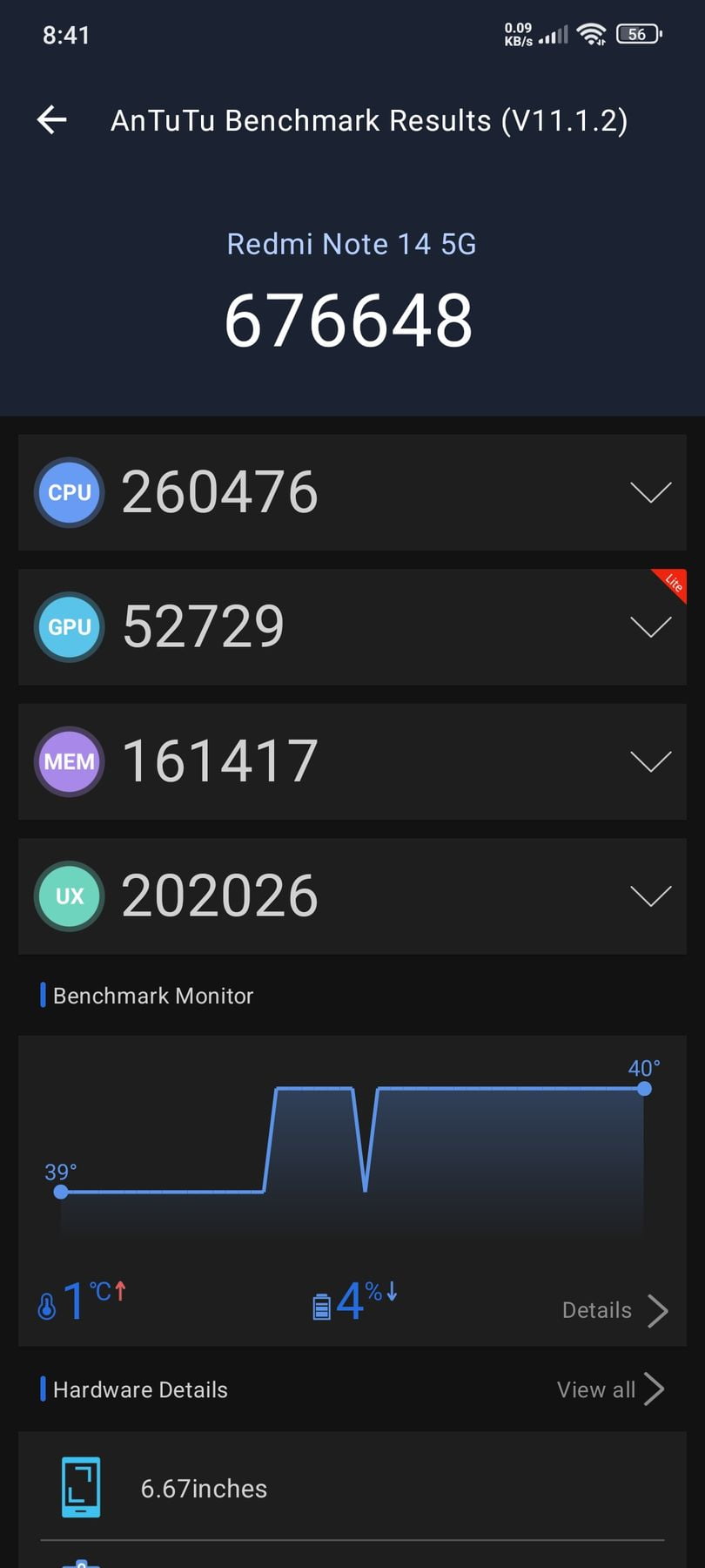 Xiaomi Redmi Note 14 5G AnTuTu – 676,648