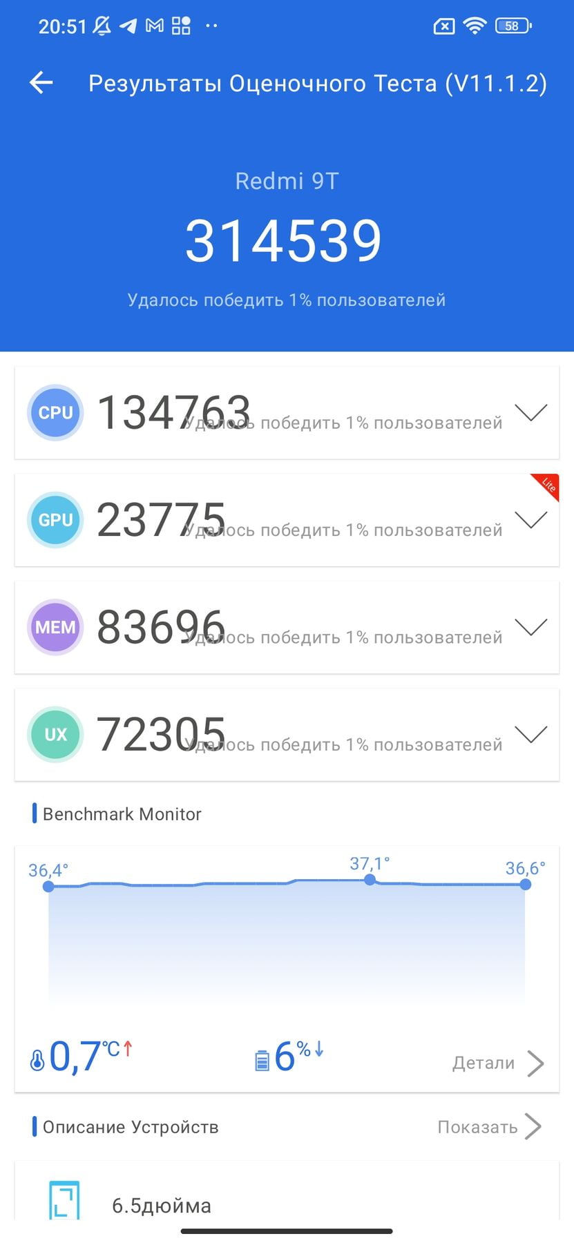 Xiaomi Redmi 9T AnTuTu – 314,539