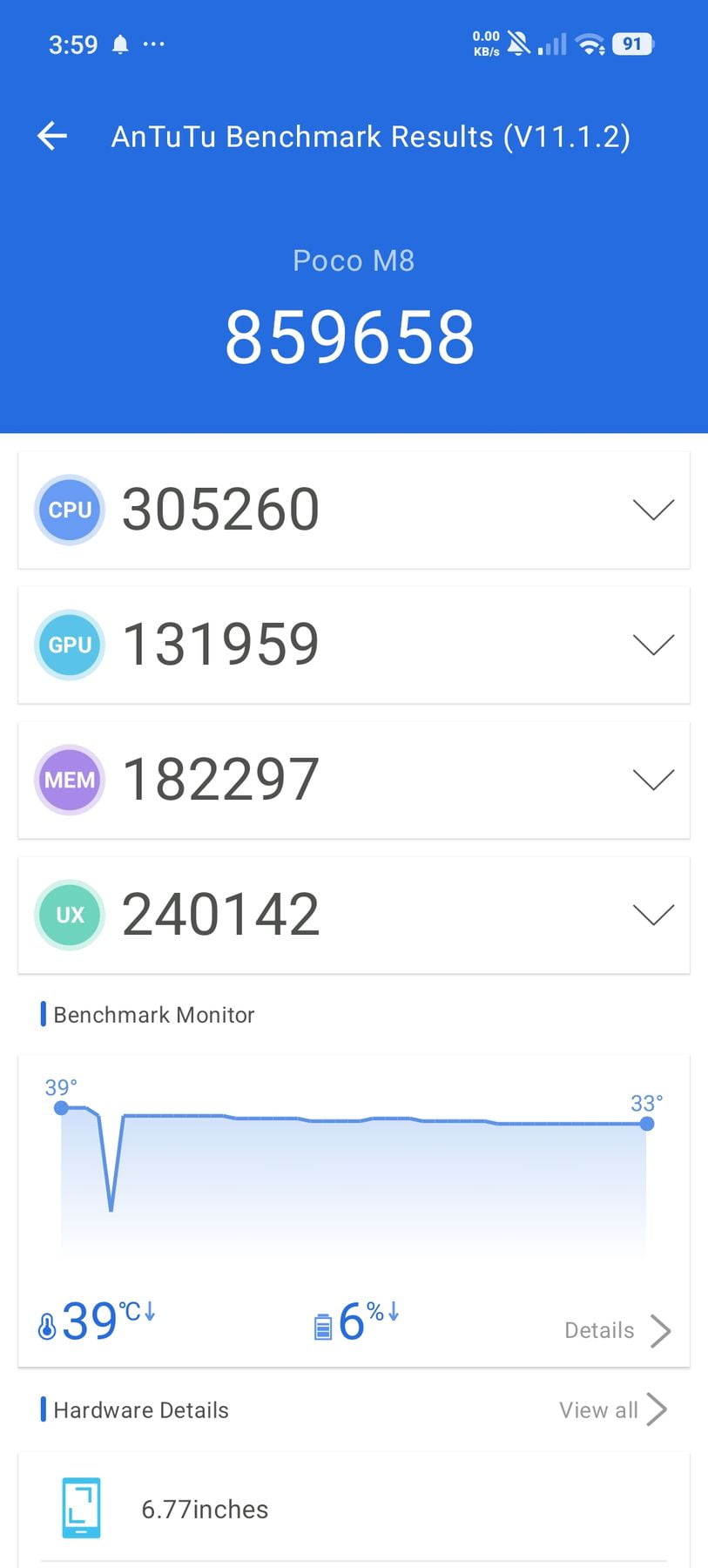 Xiaomi Poco M8 5G AnTuTu – 859,658