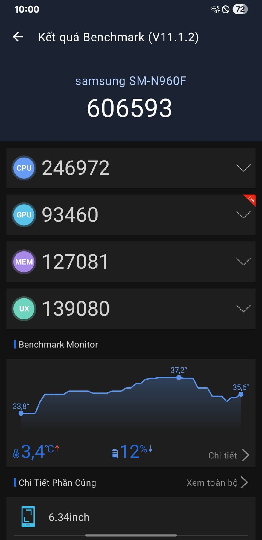 Samsung Galaxy Note 9 AnTuTu – 606,593