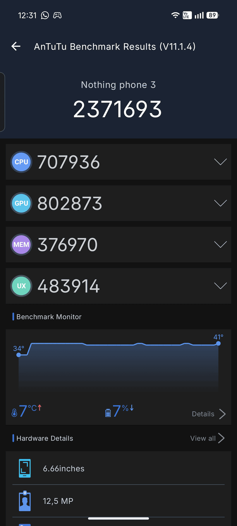 Nothing Phone (3) AnTuTu – 2,371,693