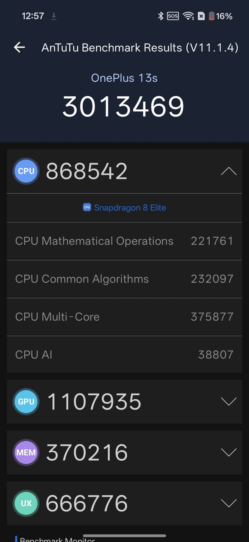 OnePlus 13s AnTuTu – 3,013,469