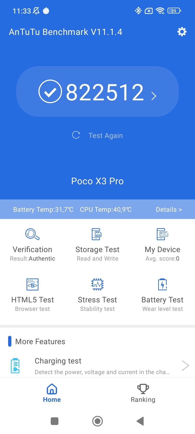 Xiaomi Poco X3 Pro AnTuTu – 822,512